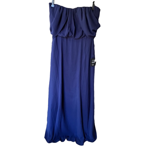 NWT Lulu’s Enduring Love Navy Blue Off-the-Shoulder Maxi Formal Dress - Picture 5 of 16